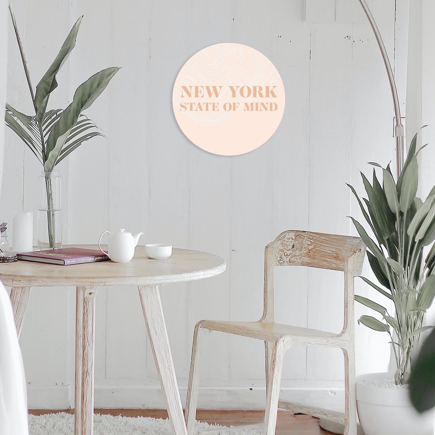 Modern Minimalist New York State Of Mind | Wood Sign | Eaches | Min 1