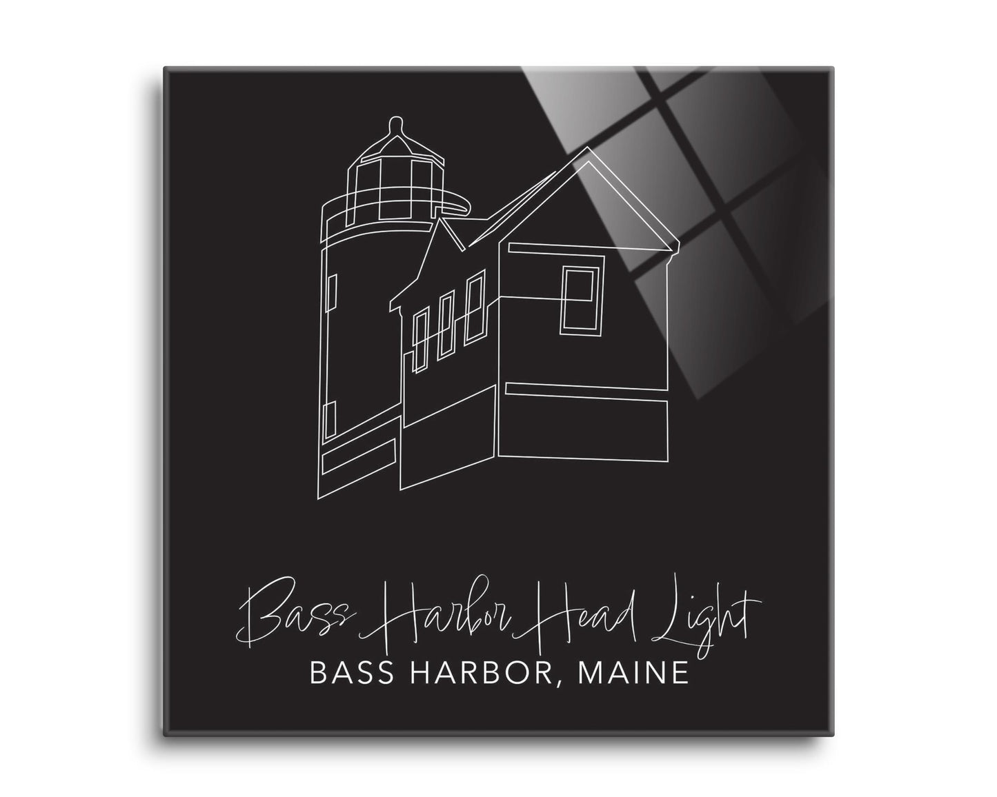 Black Bass Harbor Head Light | Hi-Def Glass Art | Eaches | Min 2