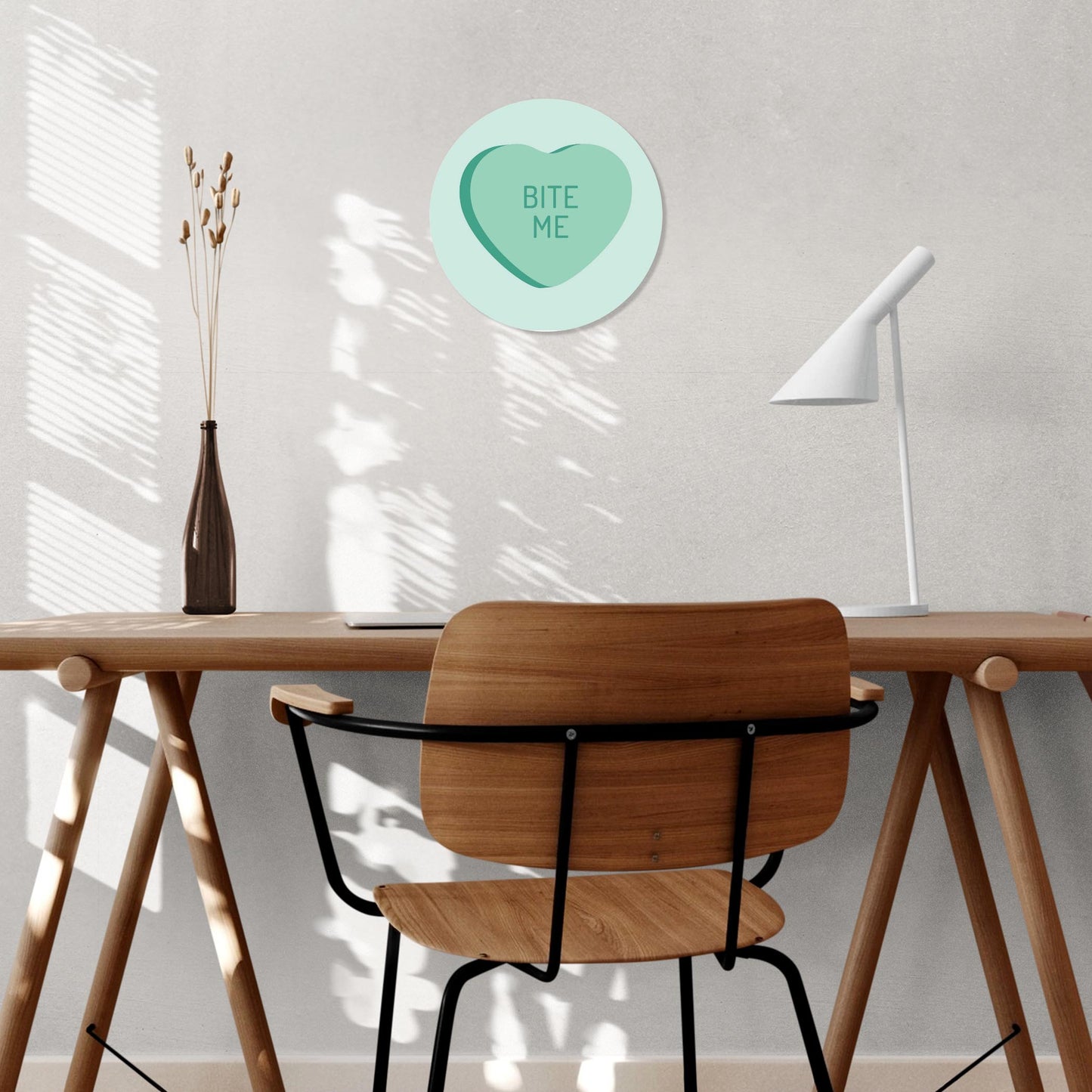 Funny Message Hearts Bite Me | Wood Sign | Eaches | Min 1
