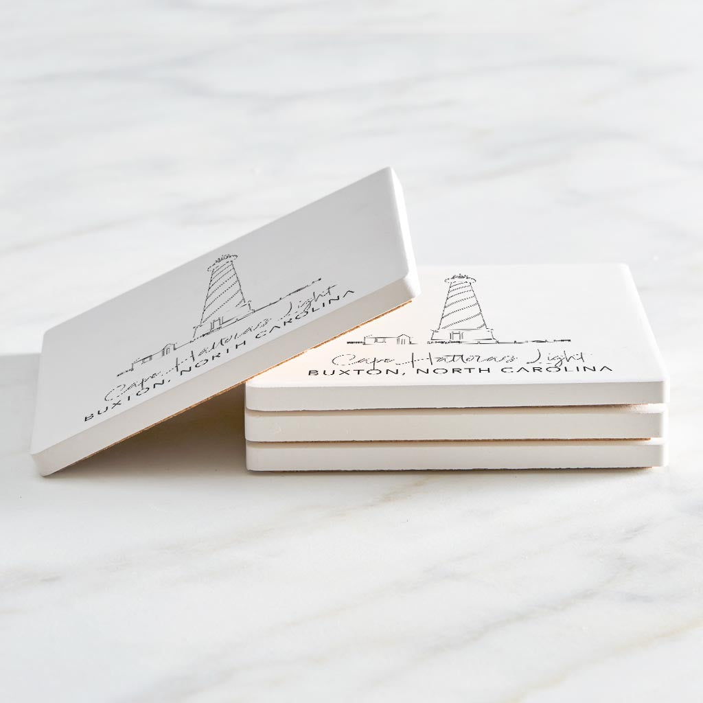 Cape Hatteras Light | Absorbent Coasters | Set of 4 | Min 2