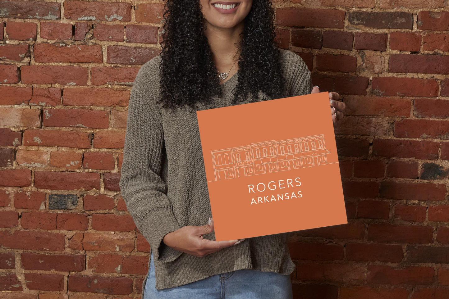 Modern Minimalist Arkansas Rogers Skyline State | Wood Sign | Eaches | Min 2