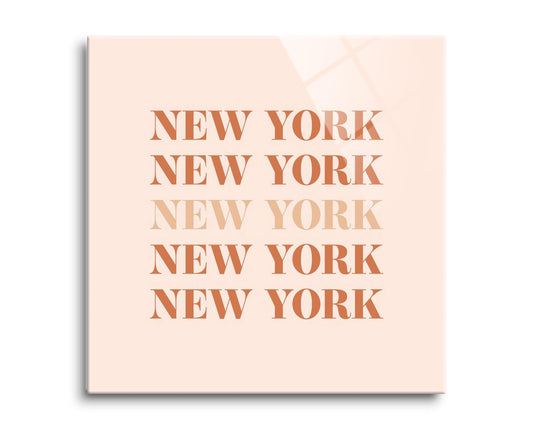 Modern Minimalist New York Repeated Light | Hi-Def Glass Art | Eaches | Min 2