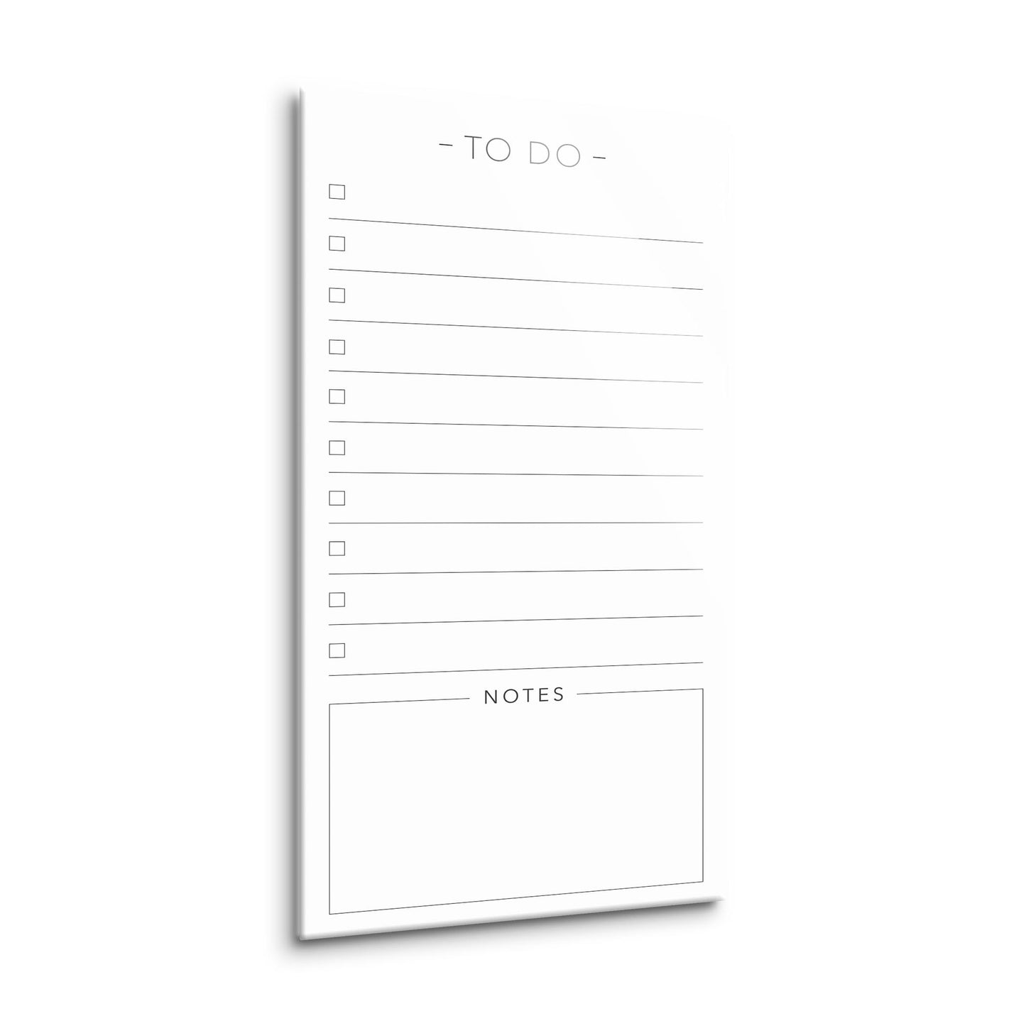 Minimalist To Do List| Hi-Def Glass Art | Eaches | Min 2