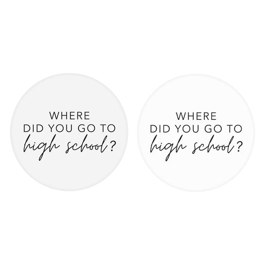 Minimalist B&W Missouri High School Quote| Absorbent Car Coasters | Set of 2 | Min 4