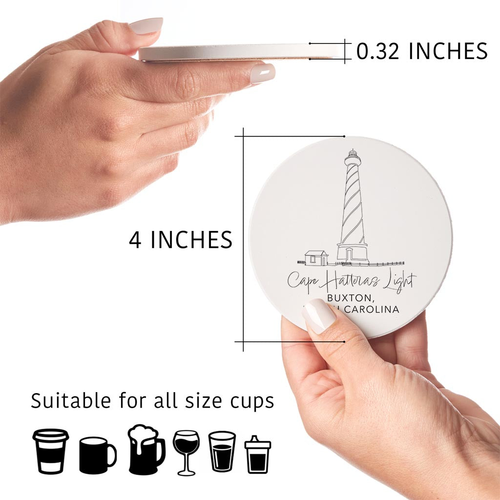Cape Hatteras Light| Absorbent Coasters | Set of 4 | Min 2