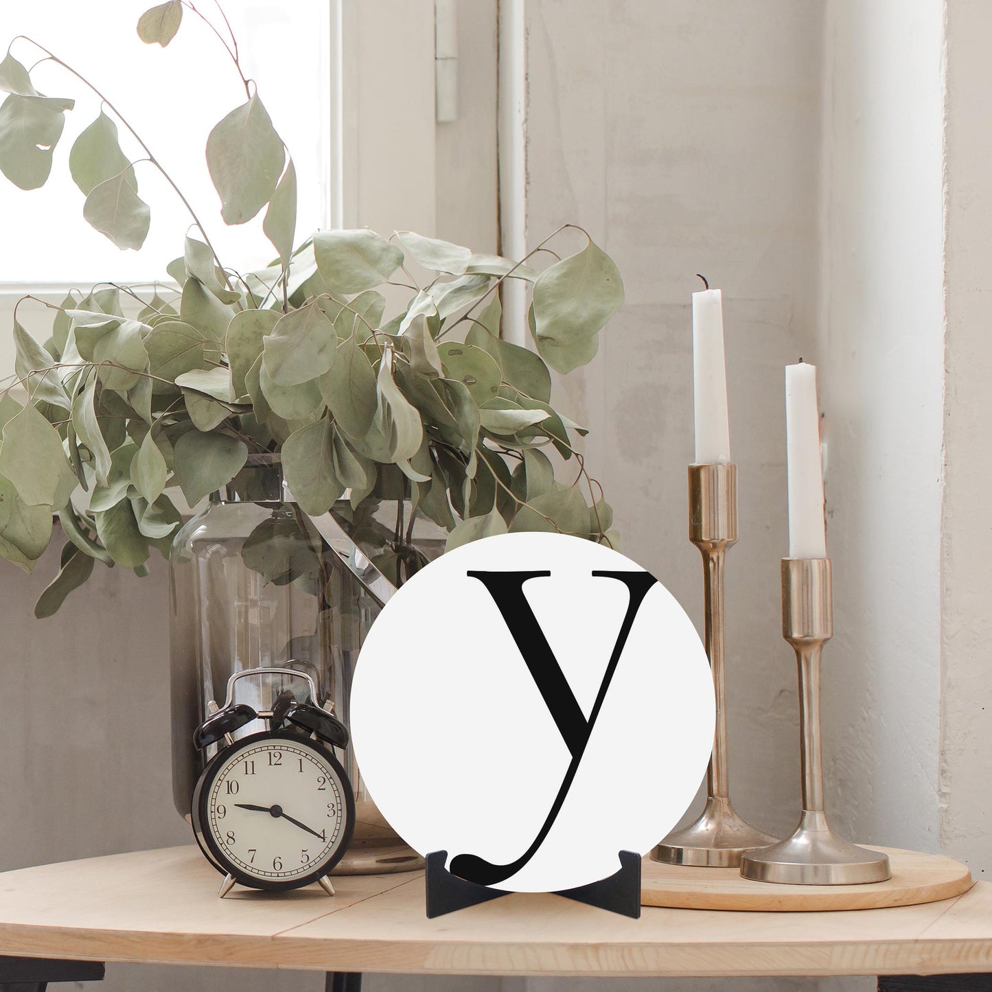 Minimalist Monogram Y | Wood Sign | Eaches | Min 1