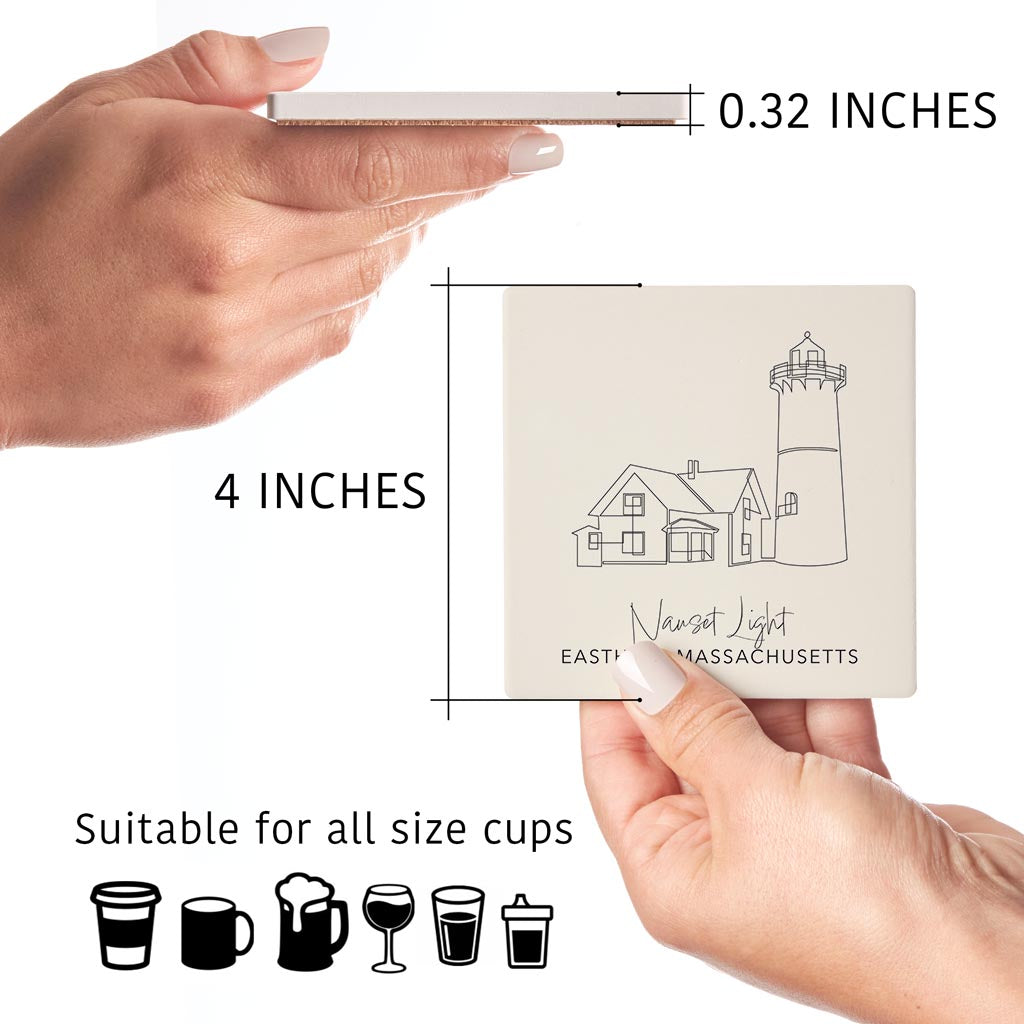 Nauset Light| Absorbent Coasters | Set of 4 | Min 2