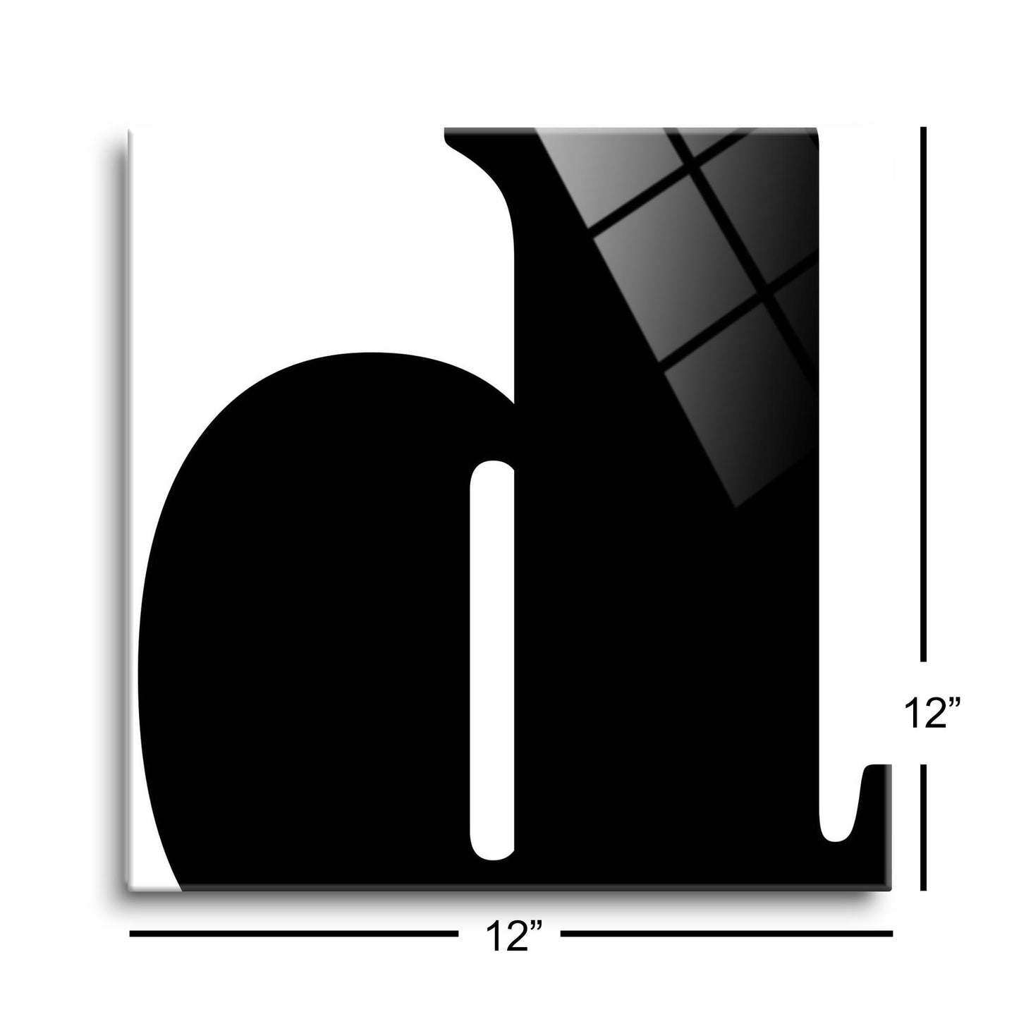 Fun Chunky Monogram D | Hi-Def Glass Art | Eaches | Min 1