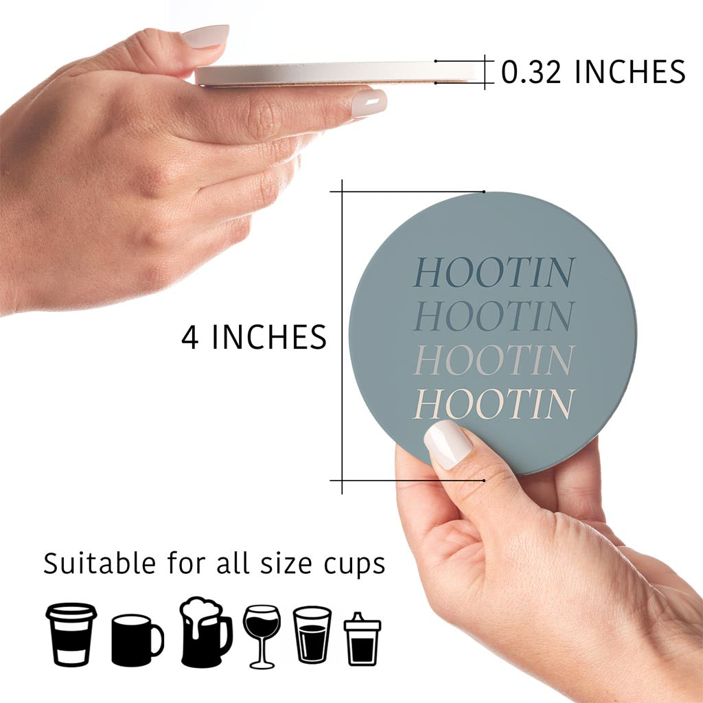 Modern Minimalist Arkansas Hootin | Absorbent Coasters | Set of 4 | Min 2