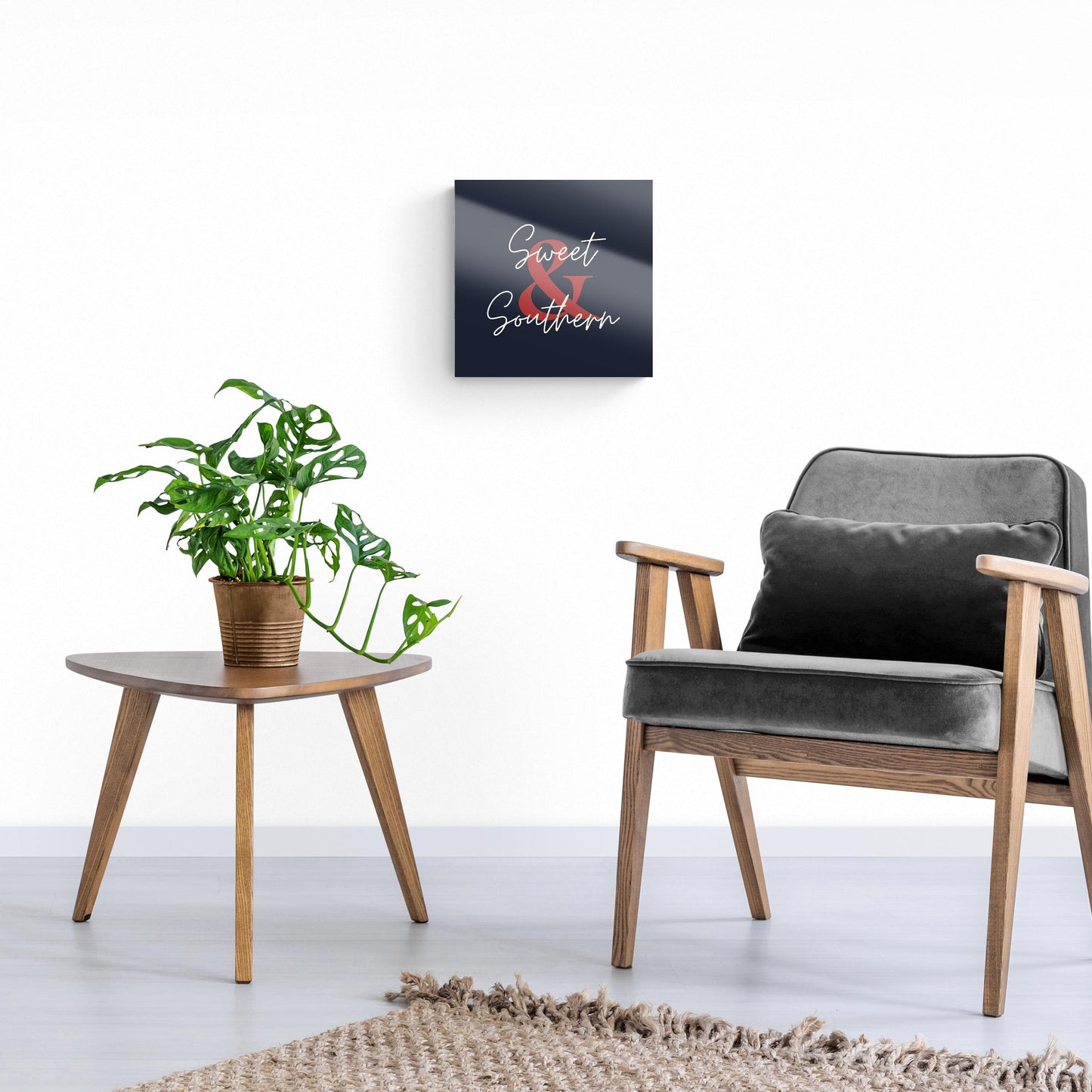 Modern Minimalist Texas Colors Sweet Southern | Hi-Def Glass Art | Eaches | Min 1