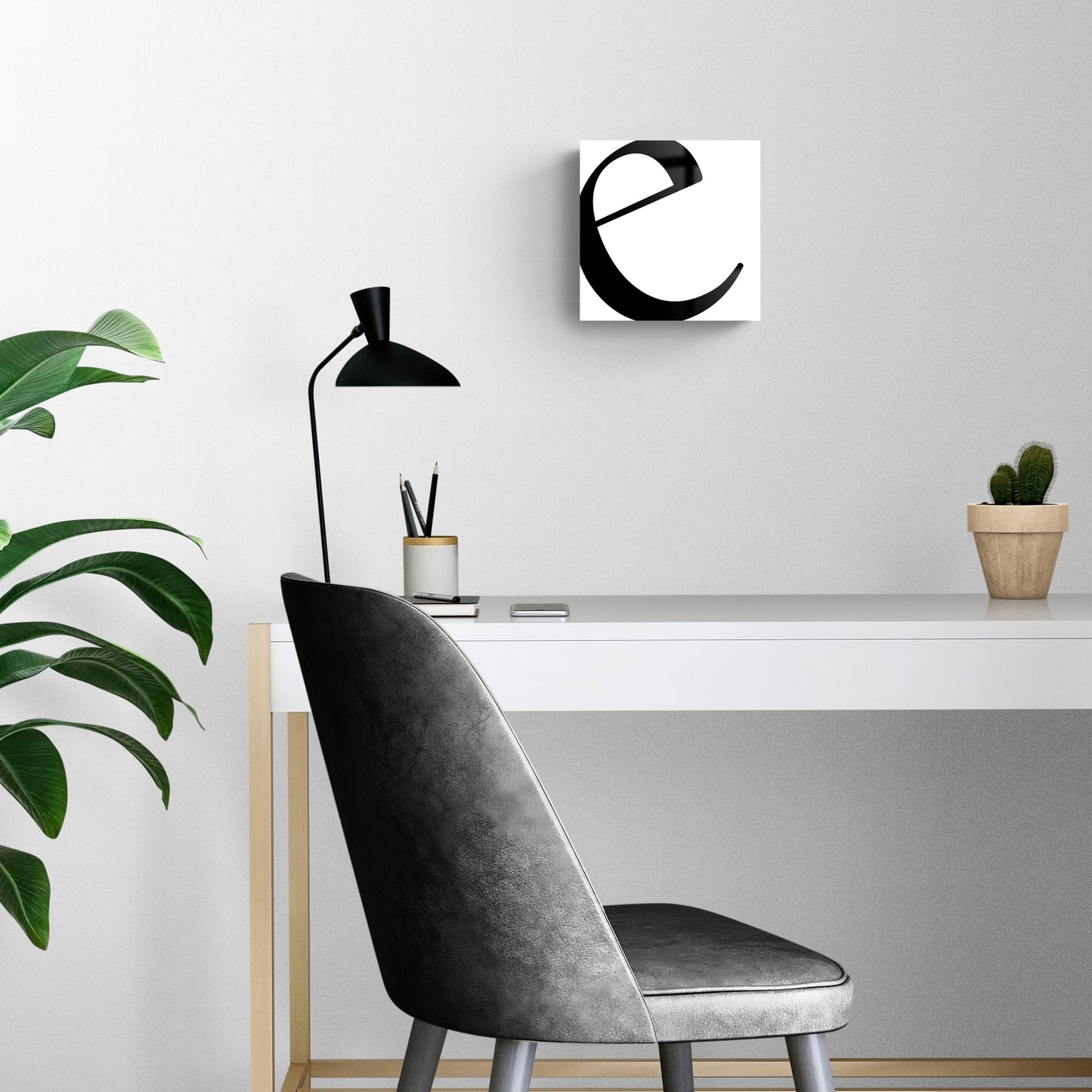 Minimal Monogram E | Hi-Def Glass Art | Eaches | Min 2