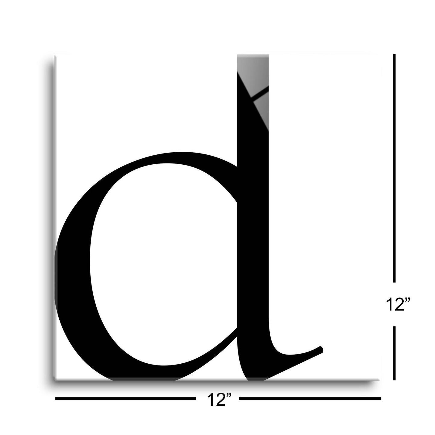 Minimal Monogram D | Hi-Def Glass Art | Eaches | Min 1