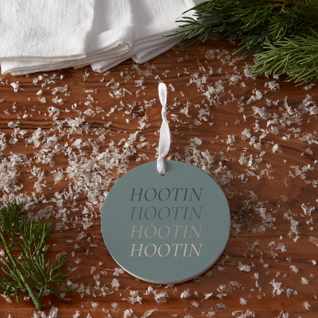 Modern Minimalist Arkansas Hootin| Wood Ornament | Eaches | Min 6