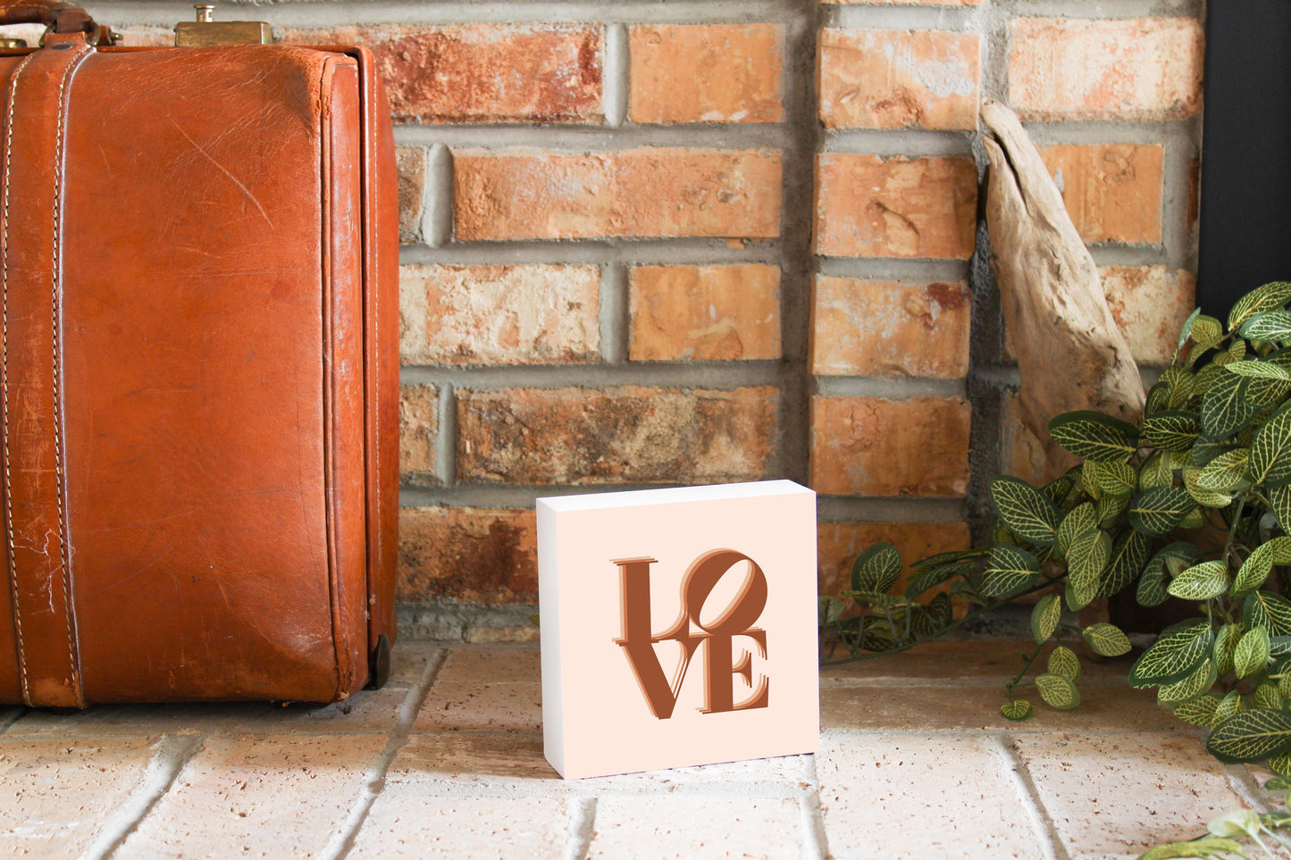 Modern Minimalist Pennsylvania Love Light | Wood Block | Eaches | Min 4