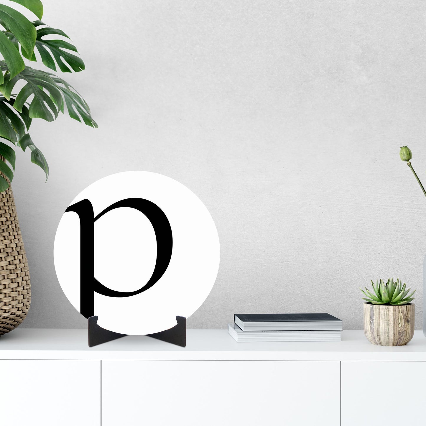 Minimalist Monogram P | Wood Sign | Eaches | Min 1