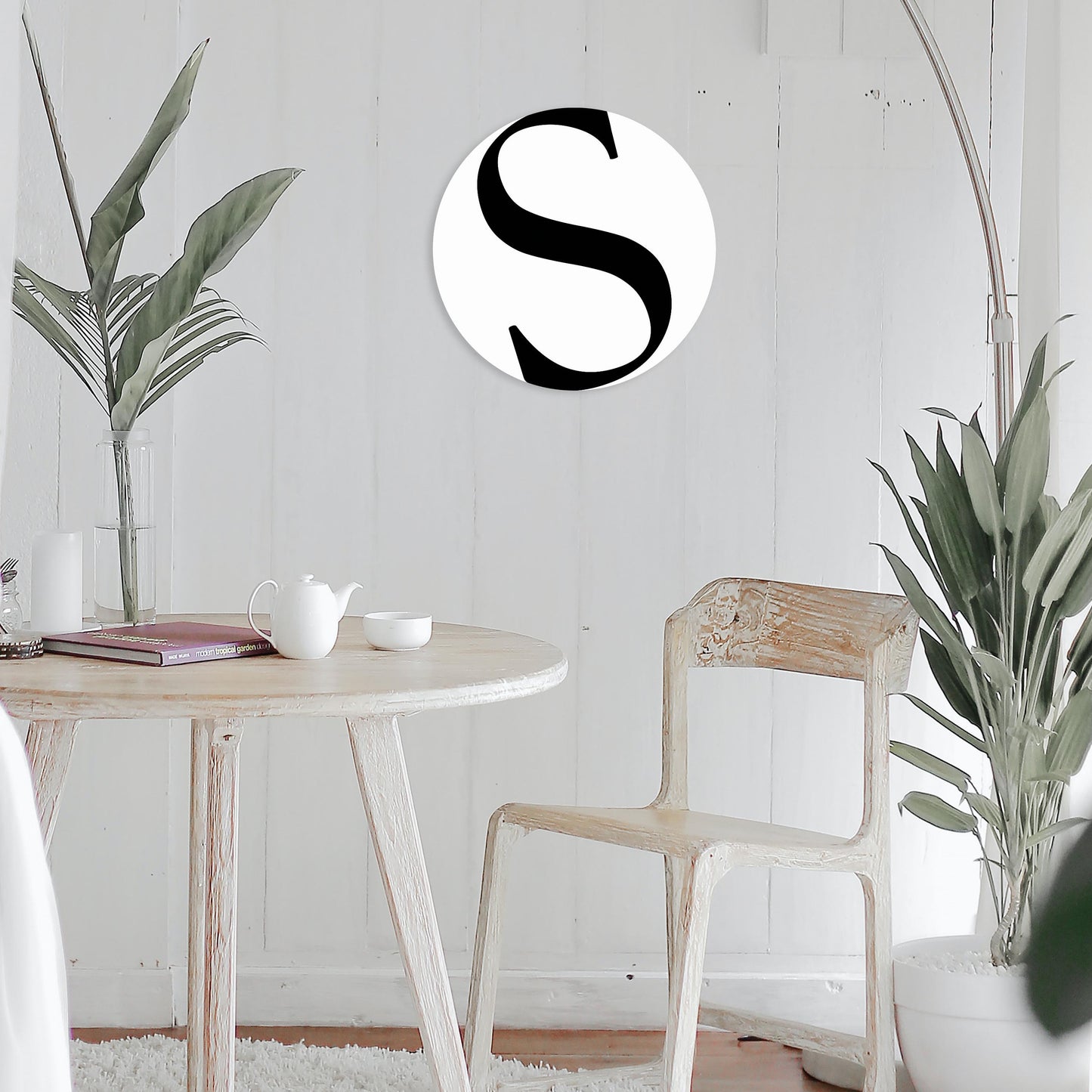 Minimalist Monogram S | Wood Sign | Eaches | Min 1