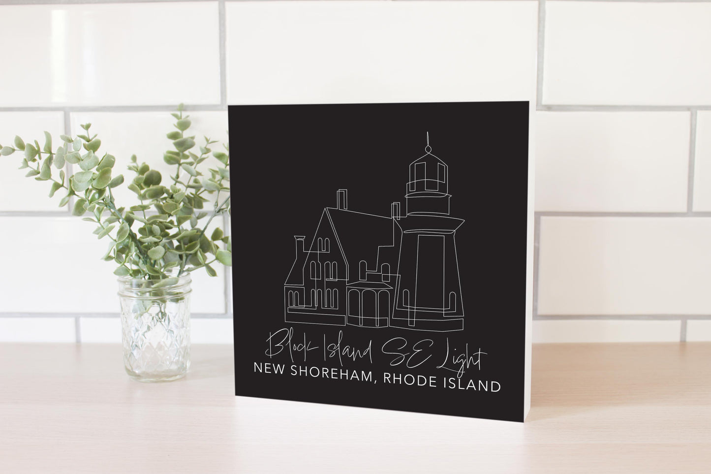 Black Block Island Se Light | Wood Block | Eaches | Min 2