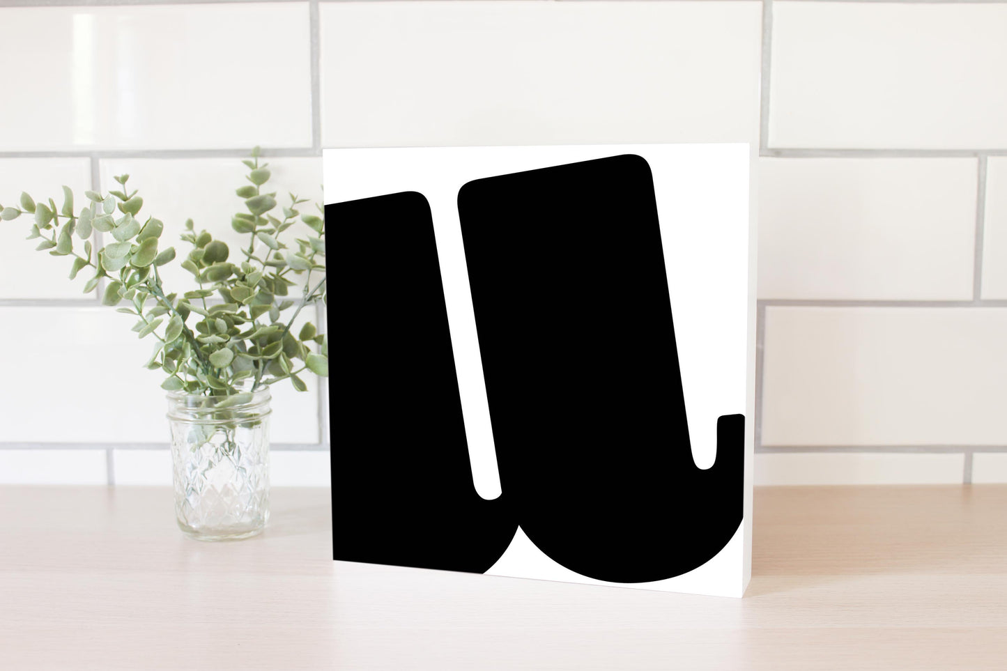 Fun Chunky Monogram U | Wood Block | Eaches | Min 2