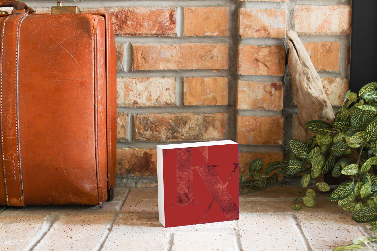 Modern Minimalist Texas Red Tx | Wood Block | Eaches | Min 4