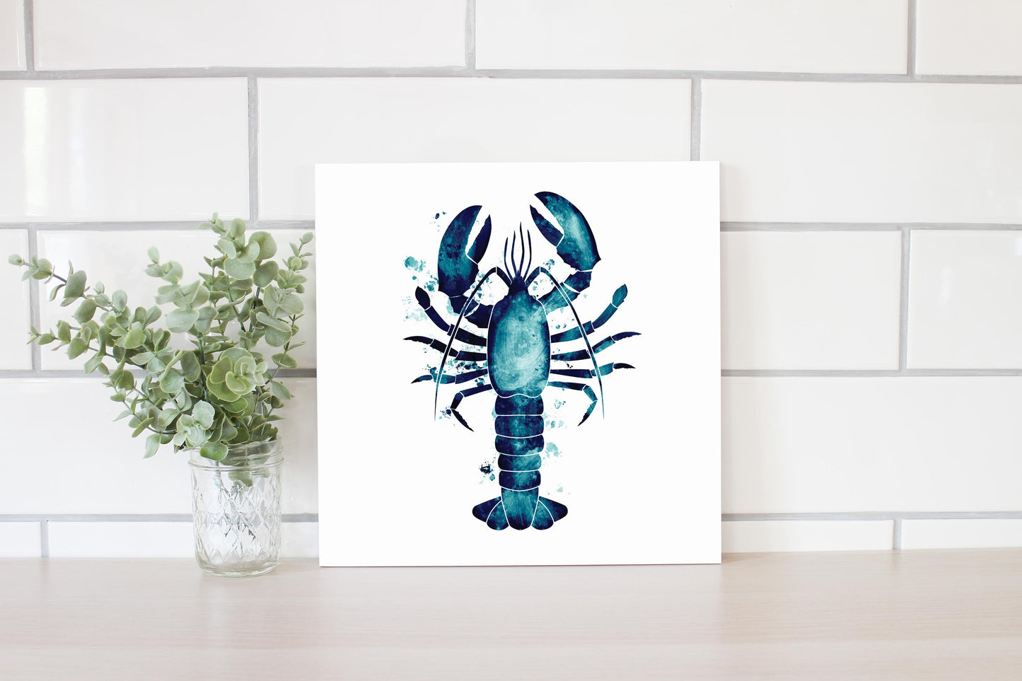 New England Water Color Lobster | Wood Sign | Eaches | Min 2