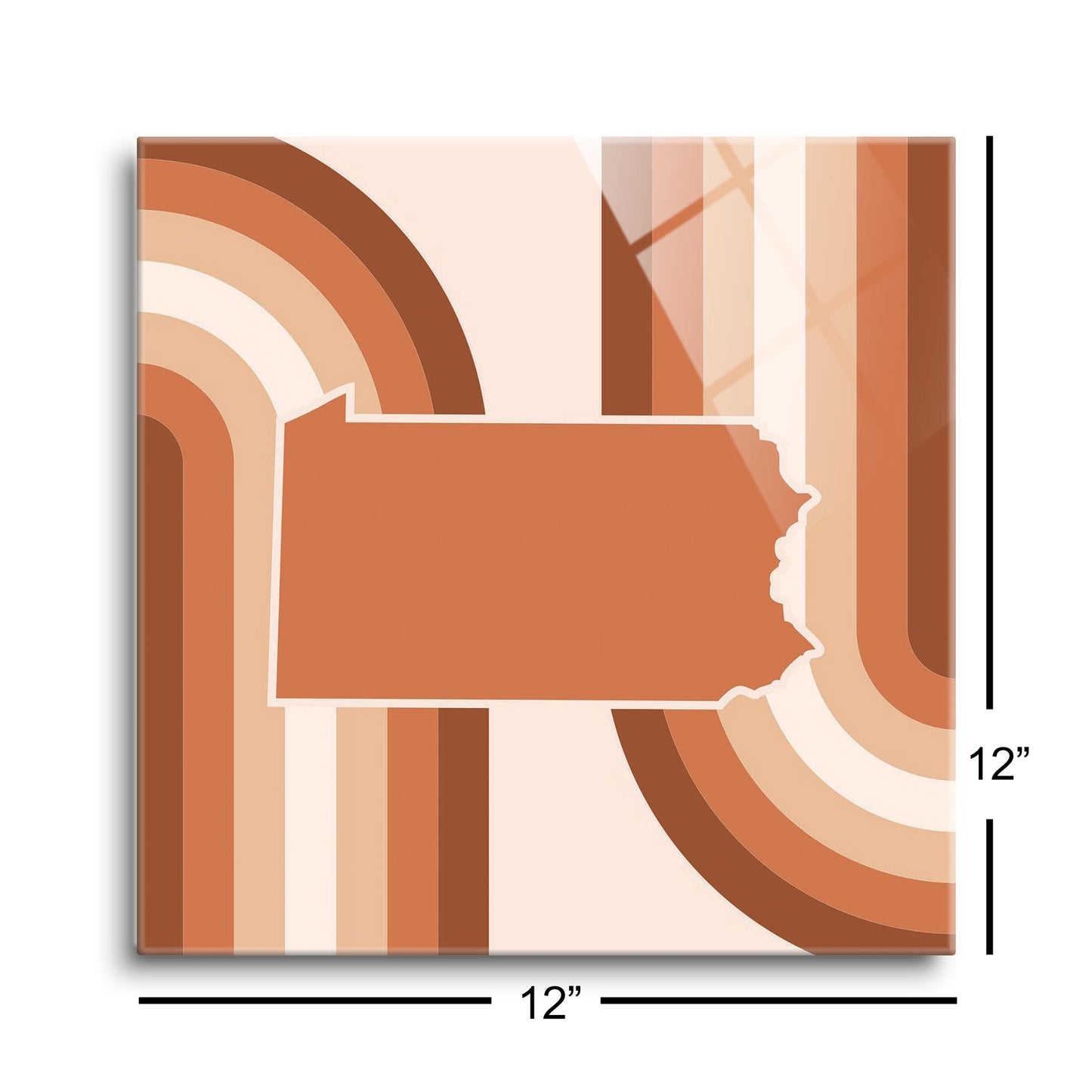 Modern Minimalist Pennsylvania State | Hi-Def Glass Art | Eaches | Min 1