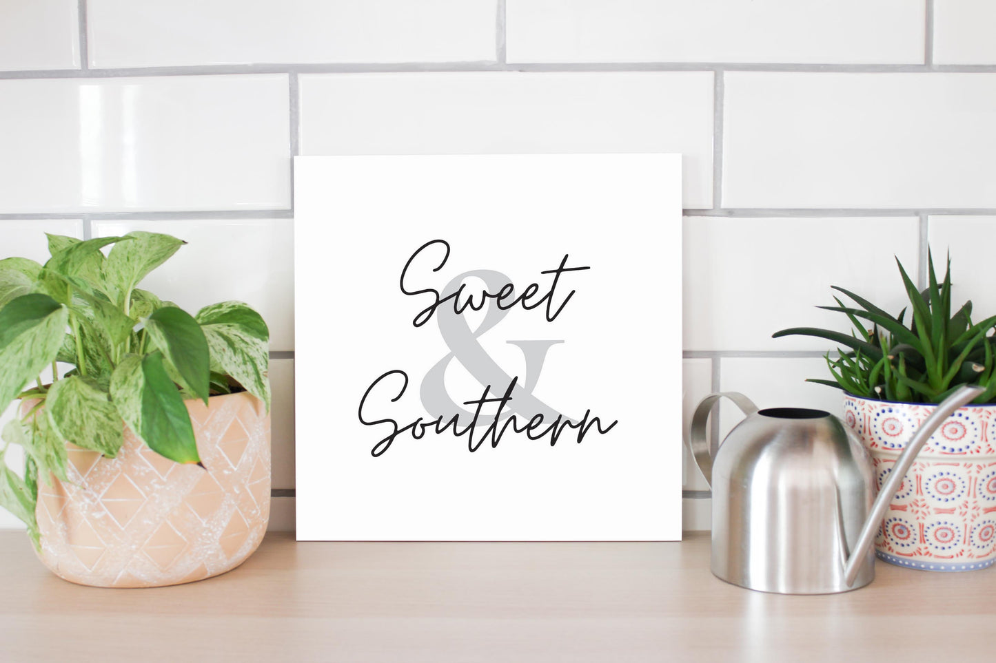 Minimalistic B&W Texas Sweet Southern | Wood Sign | Eaches | Min 2