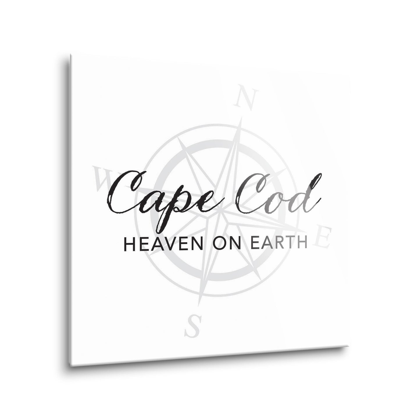Minimalistic B&W Cape Cod Heaven On Earth | Hi-Def Glass Art | Eaches | Min 2
