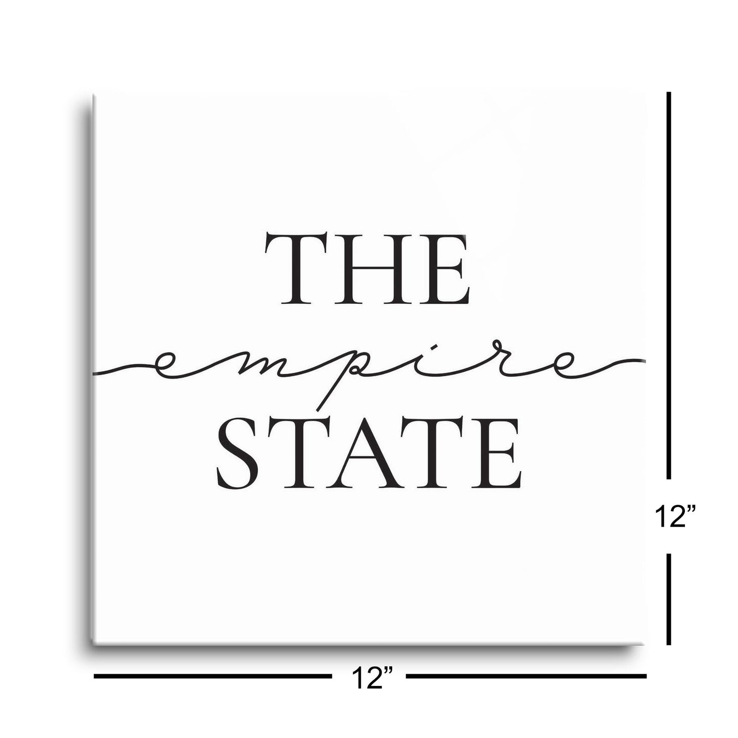 Minimalistic B&W New York Quip The Empire State | Hi-Def Glass Art | Eaches | Min 1