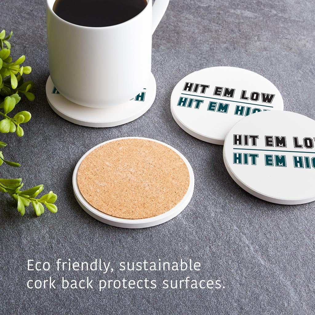 Modern Minimalist Pennsylvania Hit Em High | Absorbent Coasters | Set of 4 | Min 2