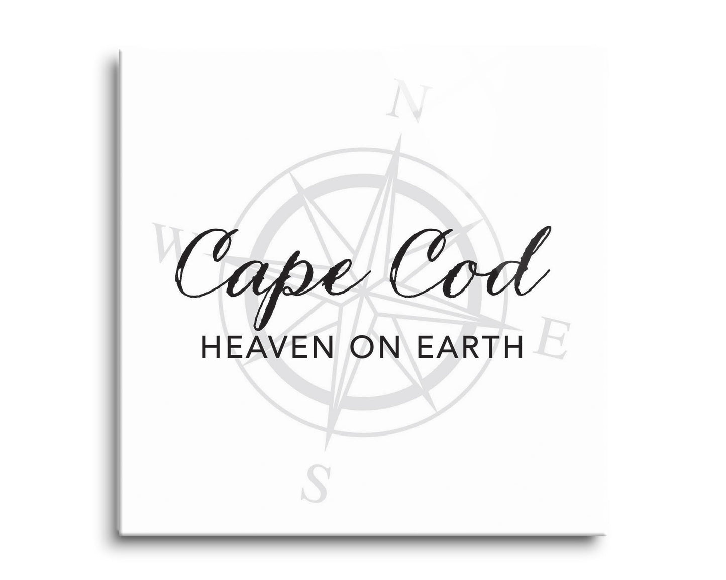 Minimalistic B&W Cape Cod Heaven On Earth | Hi-Def Glass Art | Eaches | Min 2