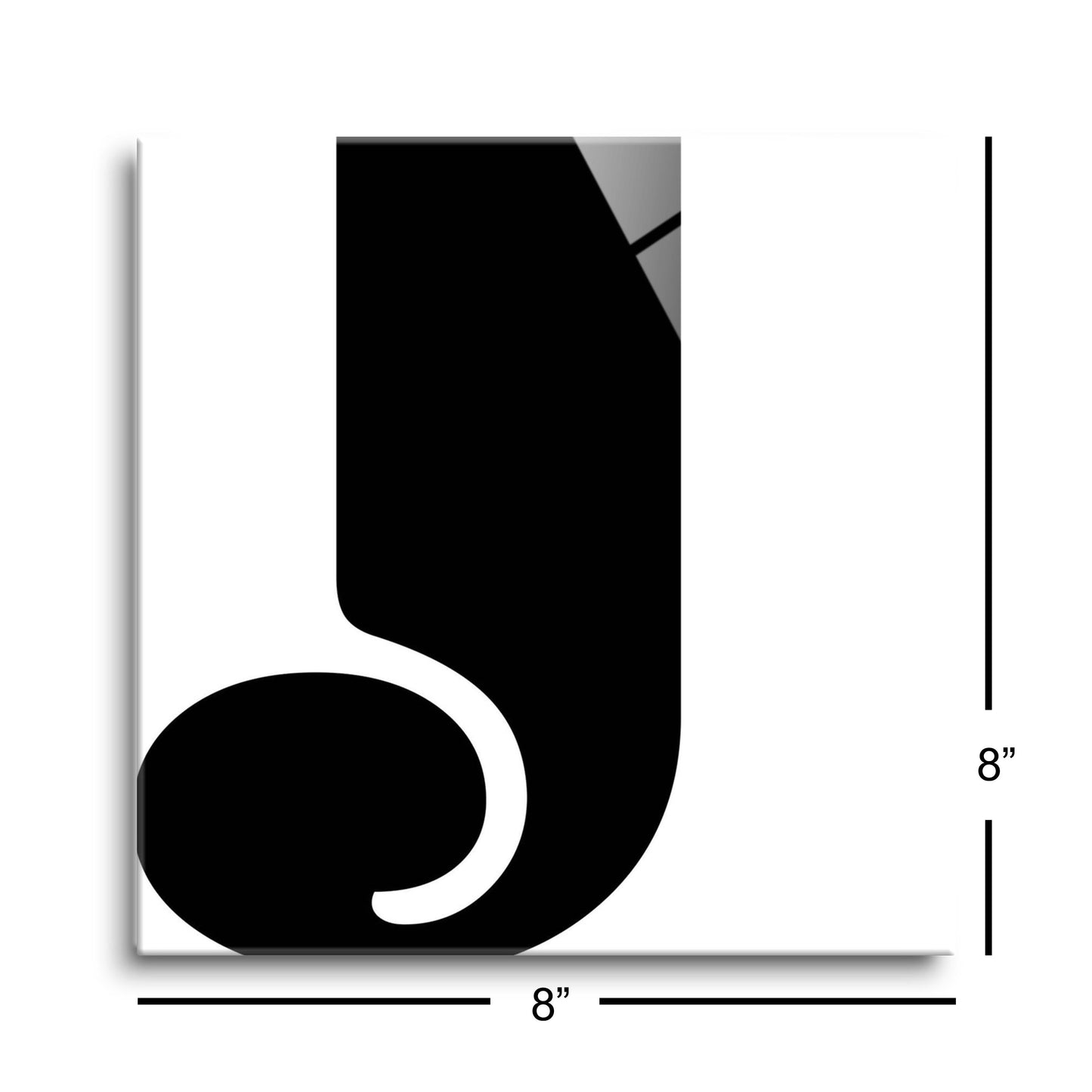 Fun Chunky Monogram J | Hi-Def Glass Art | Eaches | Min 2