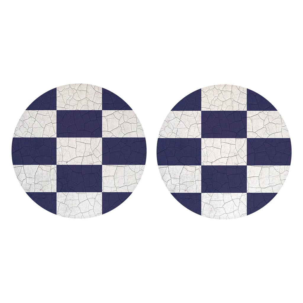 Nautical Flag November| Absorbent Car Coasters | Set of 2 | Min 4