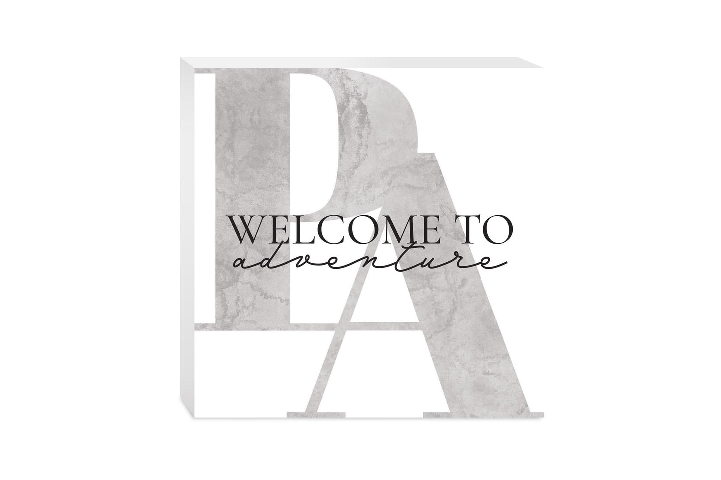 Minimalistic B&W Pennsylvania Adventure Quip | Wood Block | Eaches | Min 2