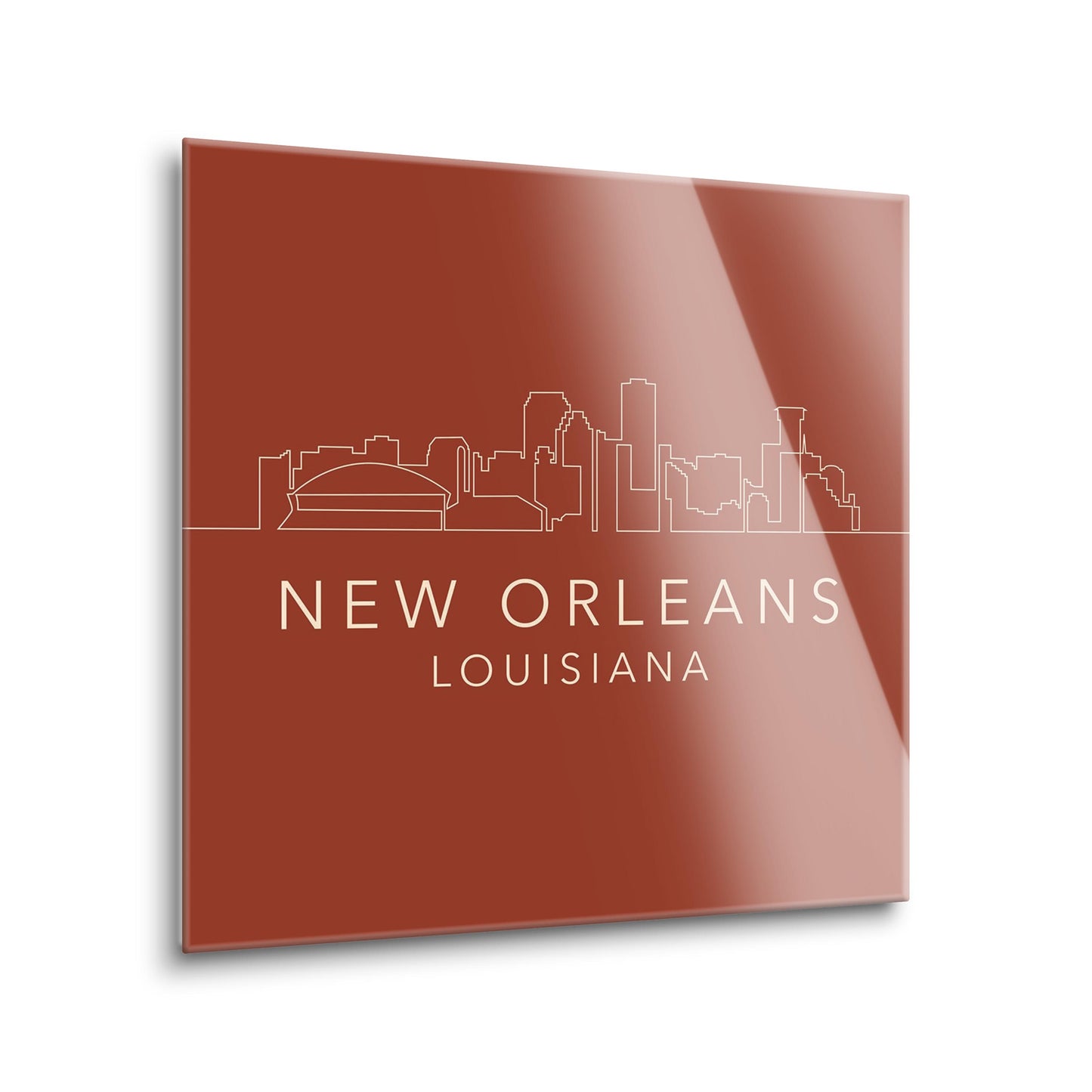 Louisiana Colorful New Orleans Skyline | Hi-Def Glass Art | Eaches | Min 2