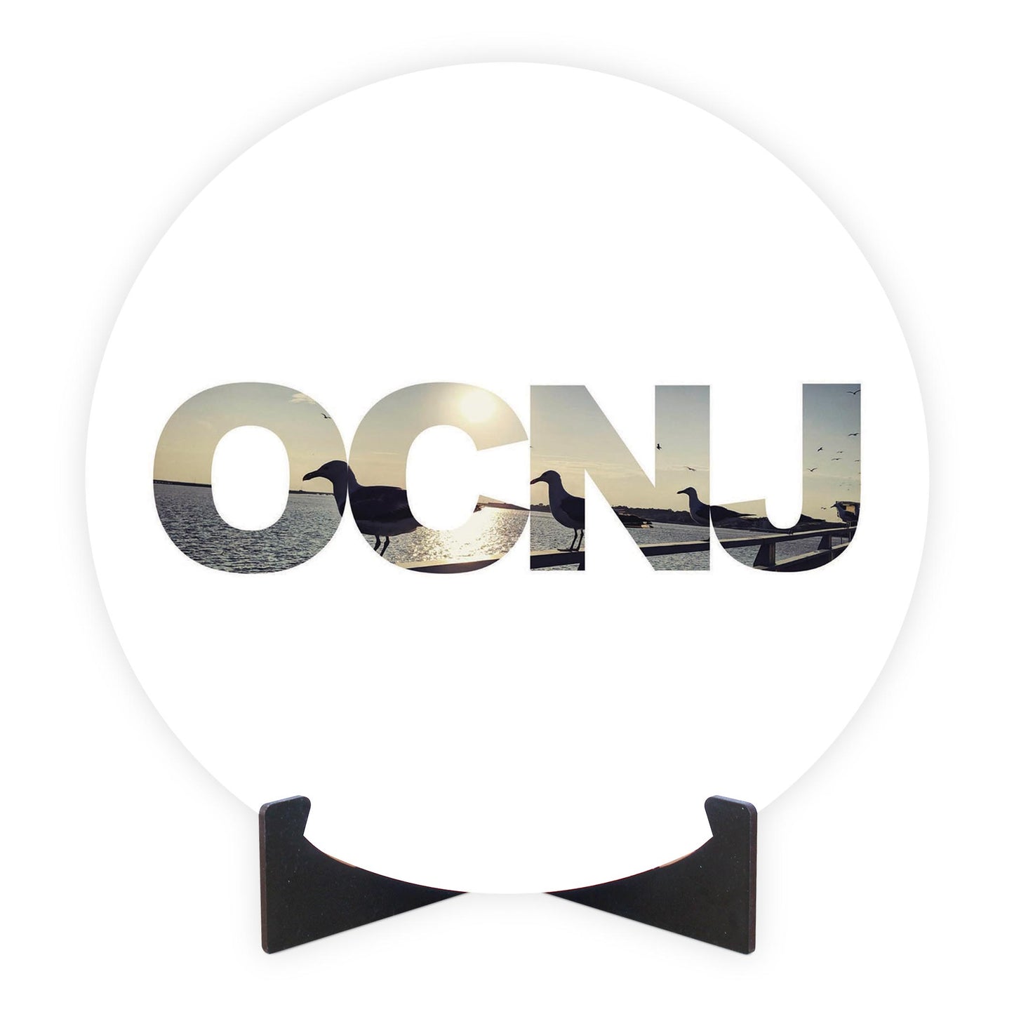 OCNJ Photo With Text | Wood Sign | Eaches | Min 1