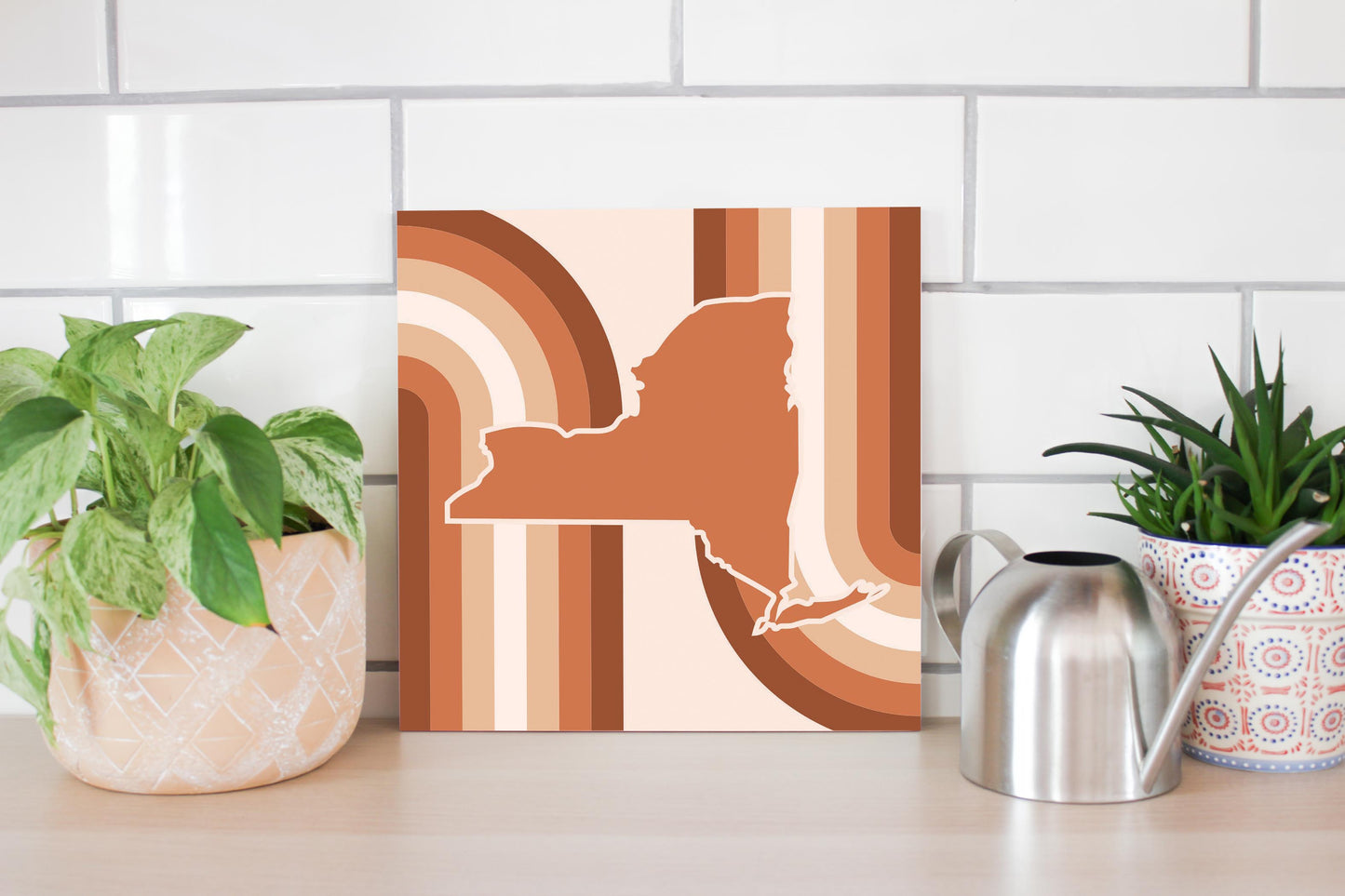 Modern Minimalistic New York Retro Thick Line | Wood Sign | Eaches | Min 2