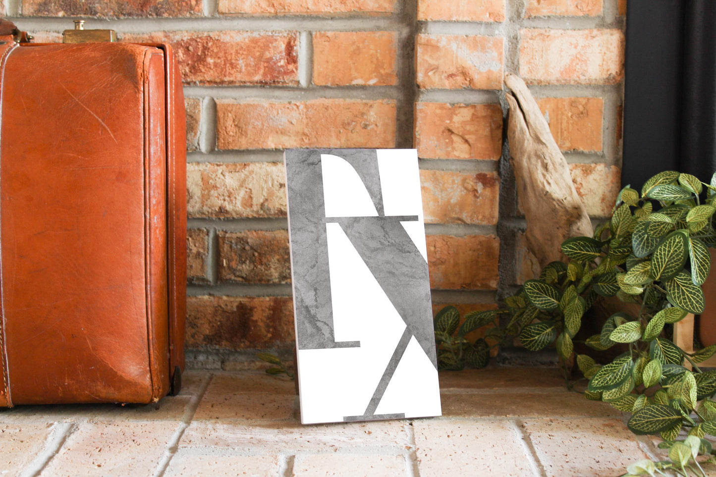 Modern White Texas Initials | Wood Sign | Eaches | Min 4