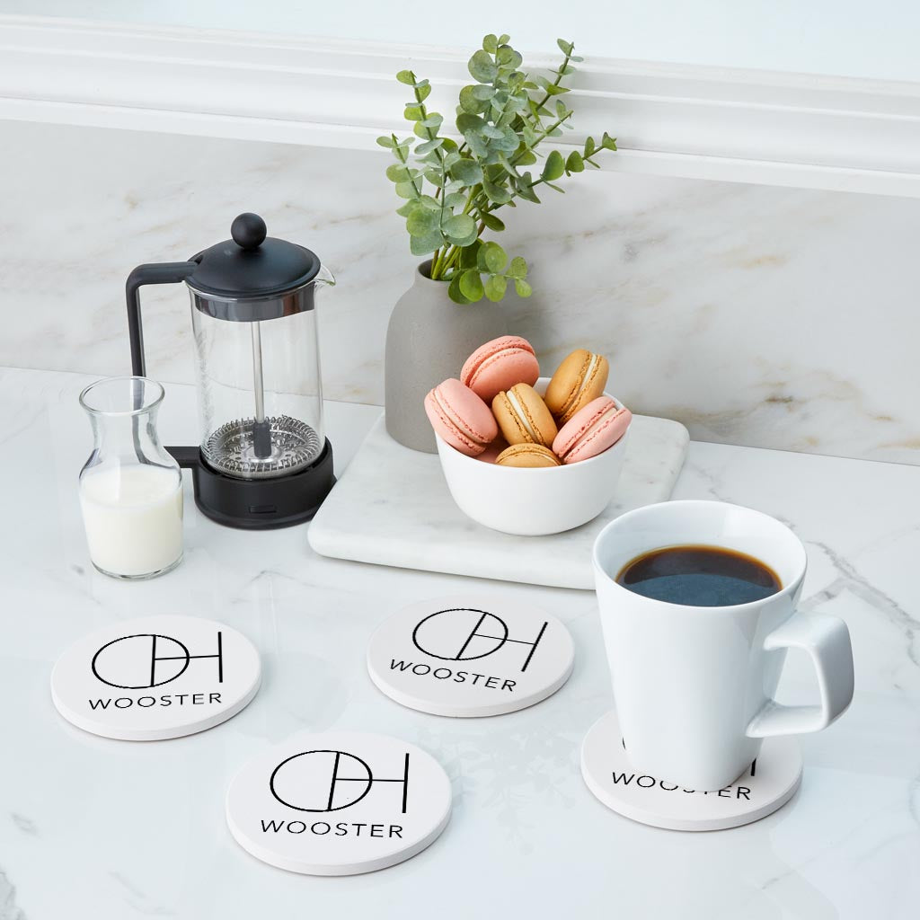 Wooster Oh State Initials And City Name | Absorbent Coasters | Set of 4 | Min 2