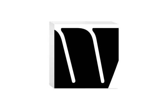 Fun Chunky Monogram W | Wood Block | Eaches | Min 4