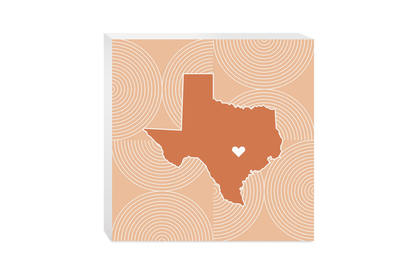 Modern Minimalist Texas Austin Heart | Wood Block | Eaches | Min 2