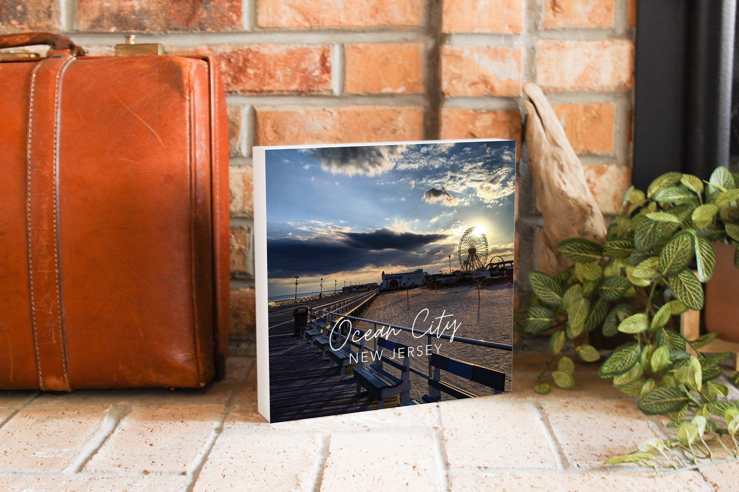 OCNJ Photo With Text | Wood Block | Eaches | Min 2