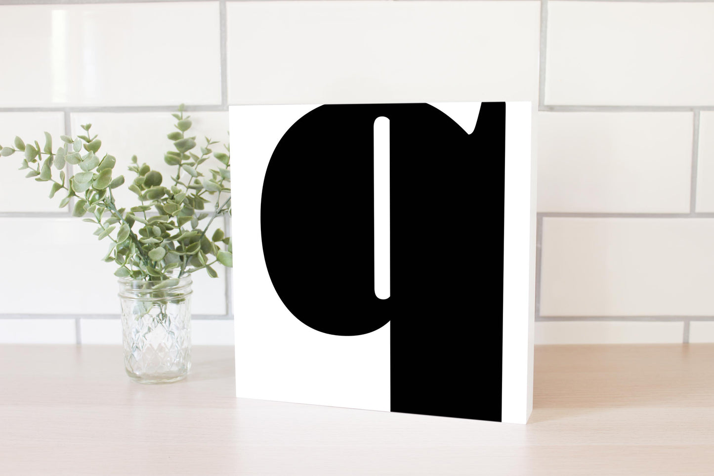 Fun Chunky Monogram Q | Wood Block | Eaches | Min 2