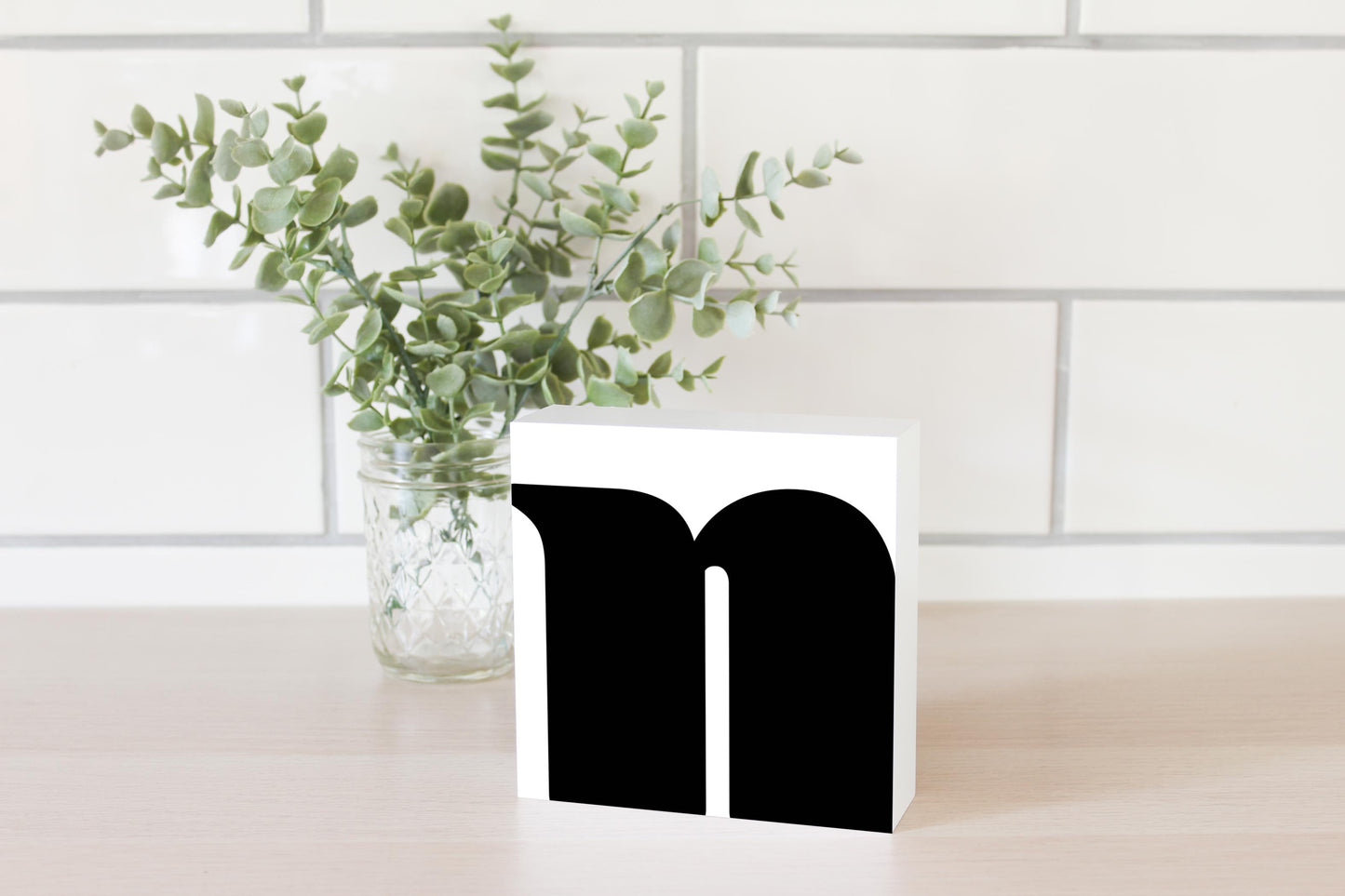 Fun Chunky Monogram N | Wood Block | Eaches | Min 4