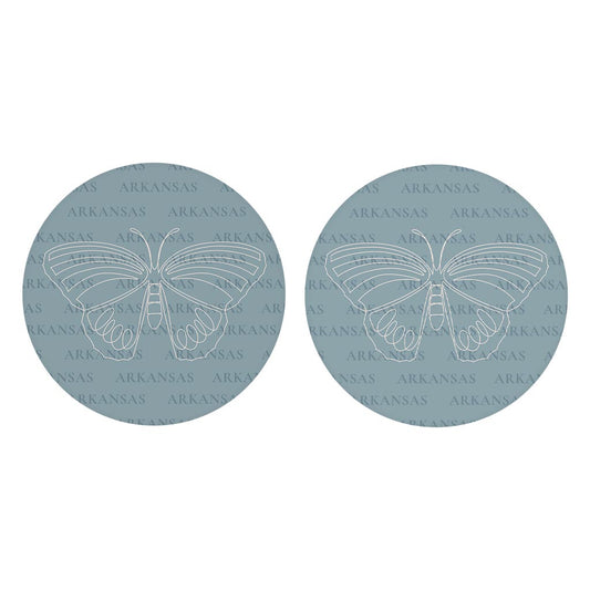 Modern Minimalist Ar Diana Fritillary Butterfly| Absorbent Car Coasters | Set of 2 | Min 4