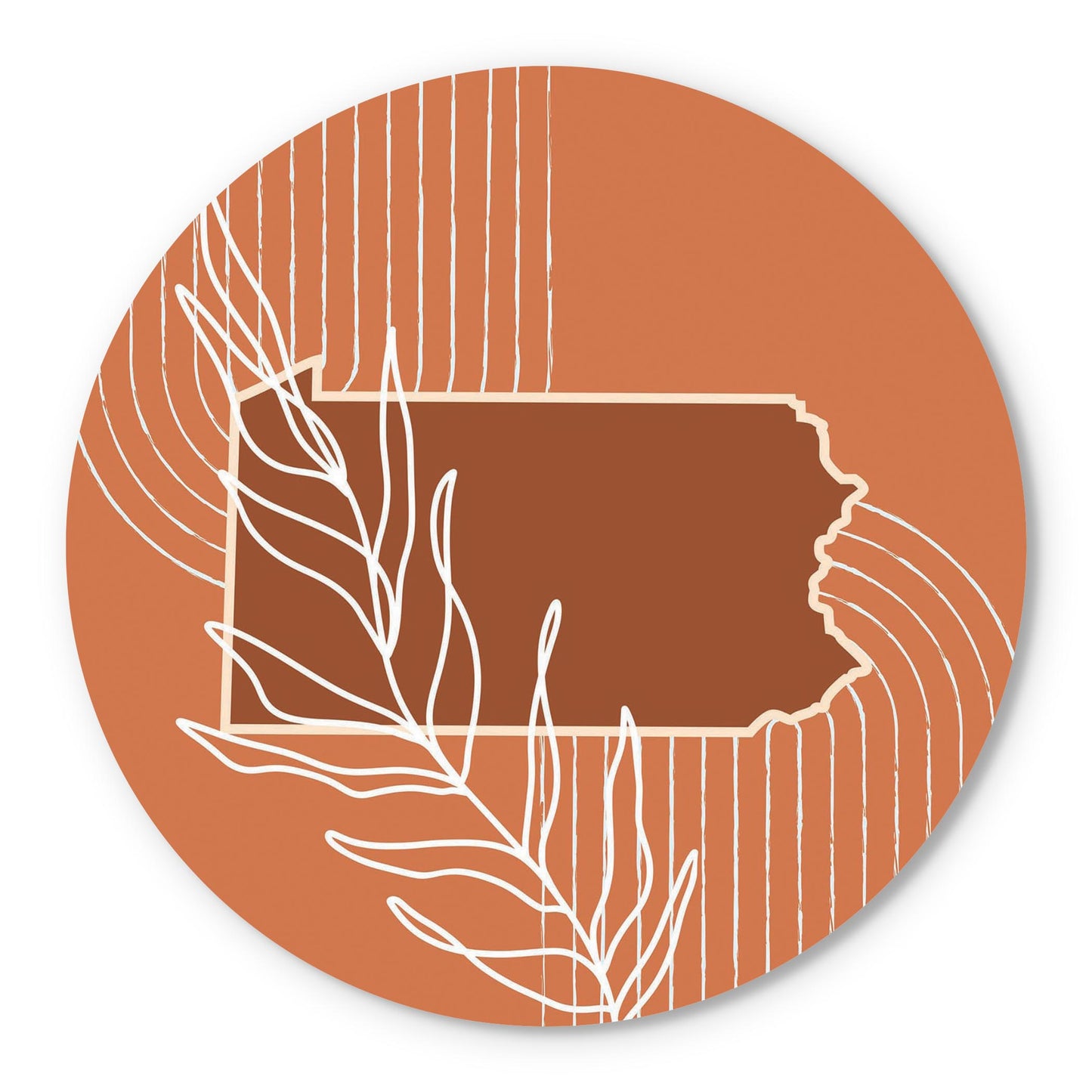 Modern Minimalist Pennsylvania State Leaf | Wood Sign | Eaches | Min 1