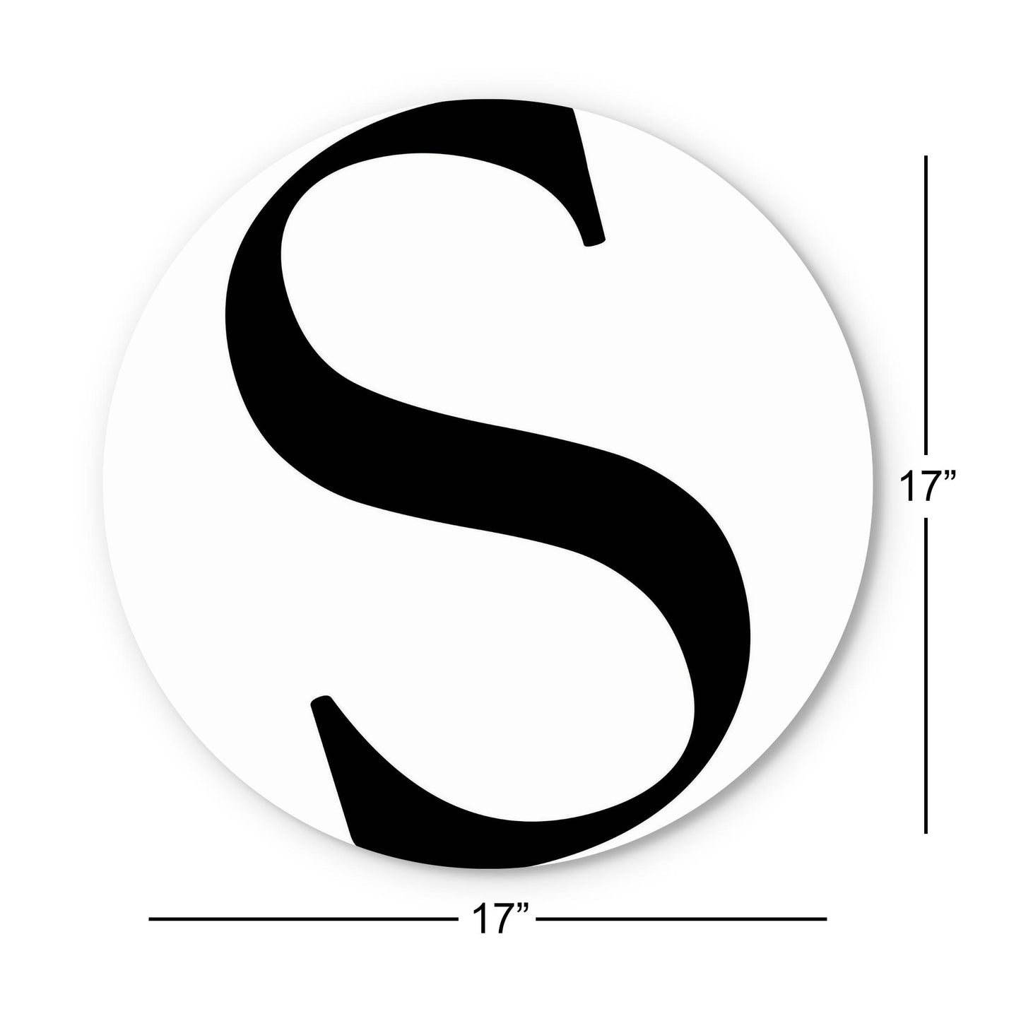 Minimalist Monogram S | Wood Sign | Eaches | Min 1