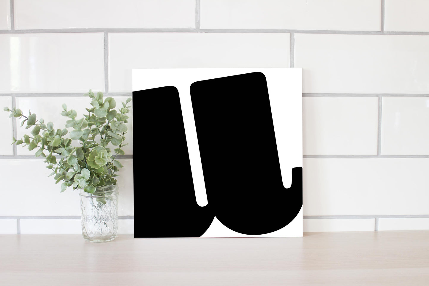 Fun Chunky Monogram U | Wood Sign | Eaches | Min 2