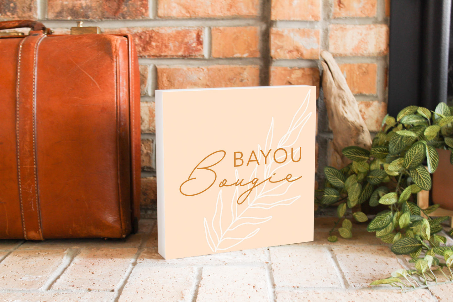 Modern Minimalist Louisiana Bayou Bougie | Wood Block | Eaches | Min 2