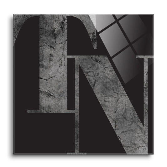 Minimalist B&W Tennessee Black Initials | Hi-Def Glass Art | Eaches | Min 1