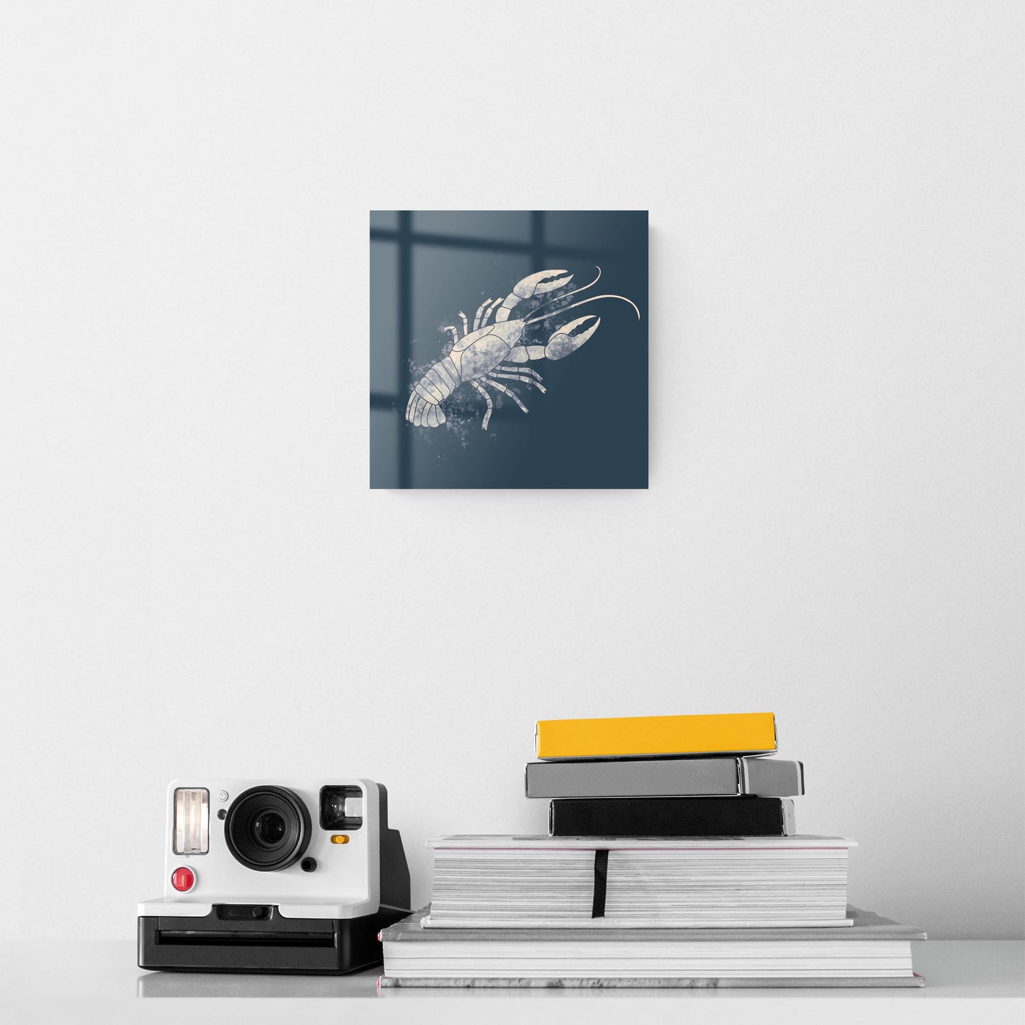 Modern Minimalist Louisiana Crawfish Water Color | Hi-Def Glass Art | Eaches | Min 2